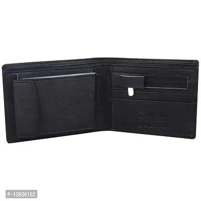 Pocket Bazar Men Casual Artificial Leather Wallet (Black)-thumb2