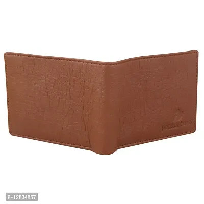 pocket bazar Men's Wallet Tan Artificial Leather Wallet (10 Card Slots)-thumb3