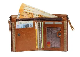 Pocket Bazar Men Casual Artificial Leather Wallet (Tan)-thumb3