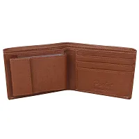 Pocket Bazar Men Casual Artificial Leather Wallet (Tan)-thumb2