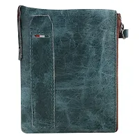 Pocket Bazar Men Casual Artificial Leather Wallet (Green)-thumb4
