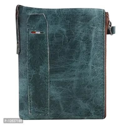 Pocket Bazar Men Casual Artificial Leather Wallet (Green)-thumb5