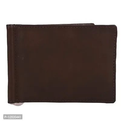 Pocket Bazar Money clip Men's wallet Brown color Genuine leather-thumb0