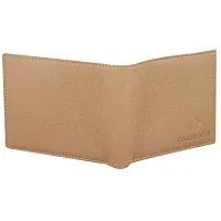 pocket bazar Men's Wallet Beige Artificial Leather Money Clip (10 Card Slots)-thumb3