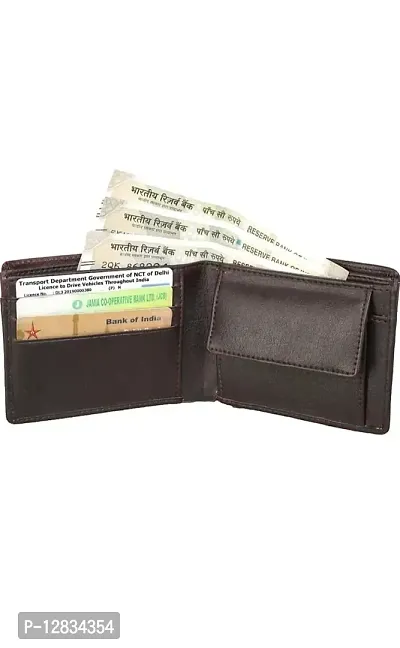 Pocket Bazar Men Casual Leather Wallet (Brown)-thumb3