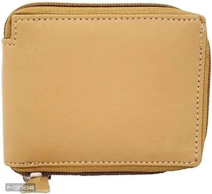 Handmade Brown Goat Leather Men's Wallet Card Holder Pocket Size Purse