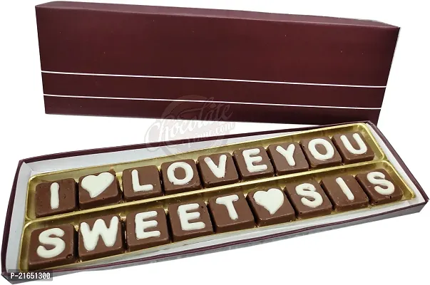 Classic I Love You Sweet Sis Messaged Chocolate Bars (200 G)