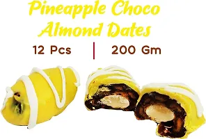 Classic Pineapple Chocolate Date With Center Filled Roasted Almonds200 Grams Bars (12 X 16.67 G)-thumb2