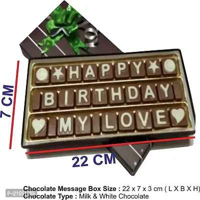 Classic Happy Birthday My Love Message With Heart Shape Chocolate Pack  (2 X 0.5 Units)-thumb4