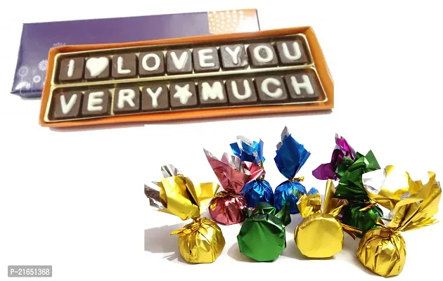 Classic Valentines Day Love You Very Much Chocolate Gift Box With 12 Handmade Chocolates Bars (2 X 0.11 G)