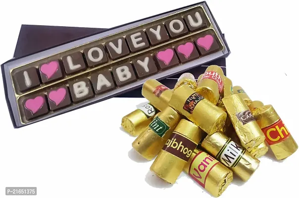 Classic Love You Chocolate Gift Girlfriend, Boyfriend, Husband-Birthday, Valentine Day Bars (200 G)-thumb0