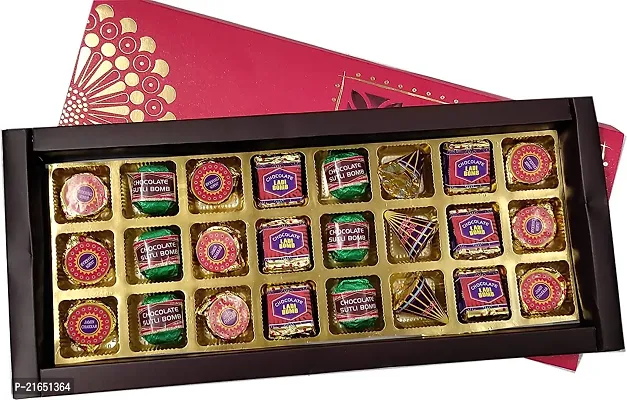 Classic Diwali Chocolate Crackers Gift Box-Chocolate Bomb Set Of Premium 24 Luxury Cracker