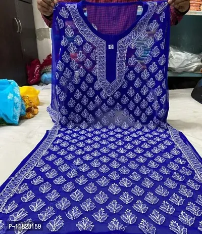 Stylish Chikan Embroidery Kurta For Women