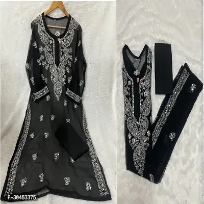 Stylish Chikan Kurta with Cotton Inner For Women