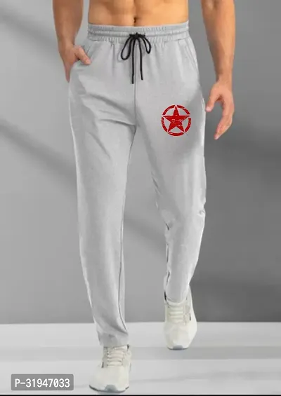 Stylish Cotton Printed Regular Track Pants For Men