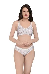 Stylish  Printed Bra And Panty Set For Women Pack Of 2-thumb3