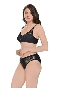 Stylish  Solid Bra And Panty Set For Women Pack Of 2-thumb4