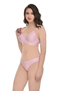 BB Enterprises - Women's Cotton Non Padded  Non-Wired Pink Lingerie Set(Size - 30)-thumb4