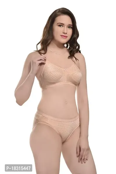 BB Enterprises - Women's Cotton Non Padded  Non-Wired Lingerie Set-thumb2