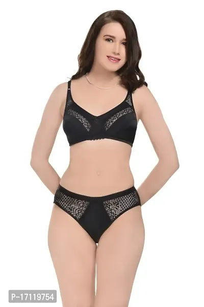 Stylish  Solid Bra And Panty Set For Women Pack Of 2-thumb2