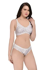 Stylish  Printed Bra And Panty Set For Women Pack Of 2-thumb1