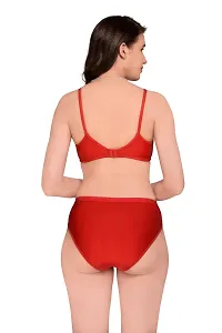 BB Comfort Women's  Red Non-Padded  Non-Wired Lingerie Set-thumb1