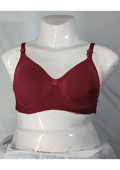 Stylish Blend Solid Non Padded Bra For Women