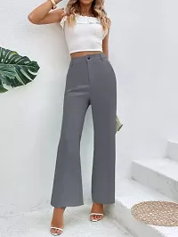 Women Relaxed Fit Pleat-Front Trousers-thumb3