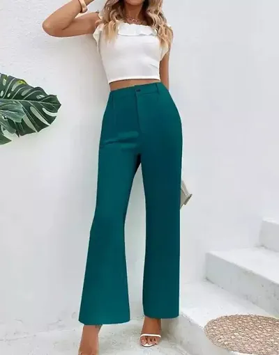 Women Relaxed Fit Pleat-Front Trousers