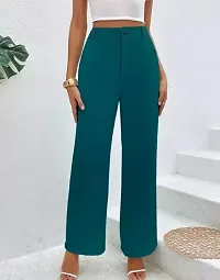 Women Relaxed Fit Pleat-Front Trousers-thumb1