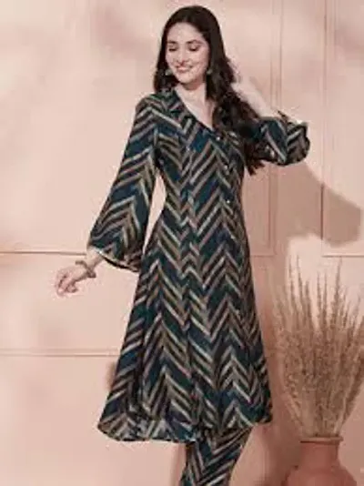 Bollywood Style Cotton Blend Ethnic Gowns 