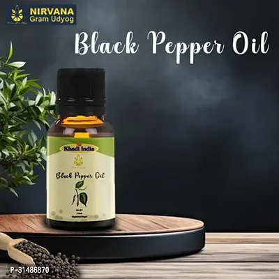 Black Pepper 100% Pure  Natural Essential Oil Undiluted - 15 ML for Hair, Skin, Massage  Aromatherapy-thumb2