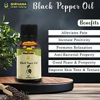 Black Pepper 100% Pure  Natural Essential Oil Undiluted - 15 ML for Hair, Skin, Massage  Aromatherapy-thumb2