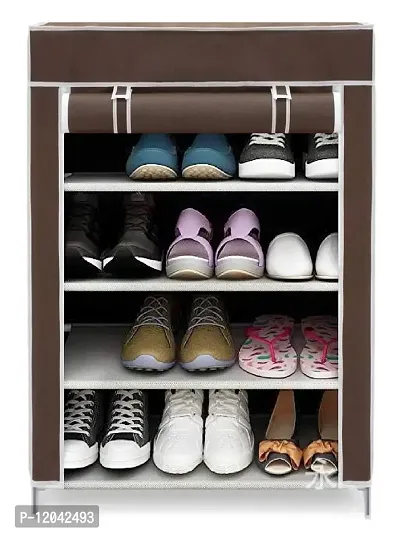 CMerchants Multi Utility Shoe Rack/Wardrobe Cabinet 4 LAYER (Brown)