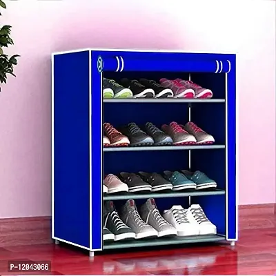 CMerchants 4 shelves shoe rack organiser (Blue)-thumb0