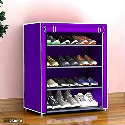 CMerchants 4 shelves shoe rack organiser (Purple)