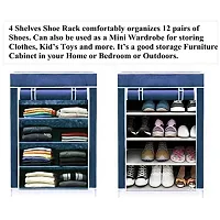 CMerchants Multi Utility Shoe Rack/Wardrobe Cabinet 4 LAYER (Blue)-thumb1