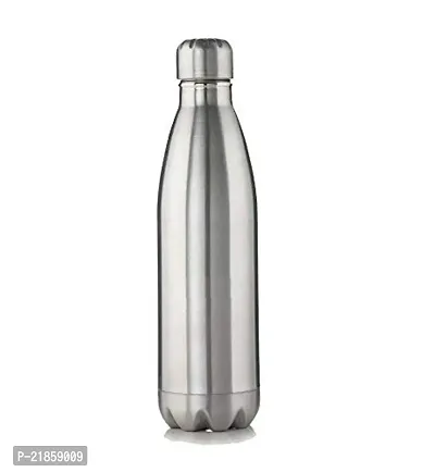 SELDOS Steel Water Bottle Cola Bottle Double Insulated Wall (Silver, Steel) 750 ml Flask