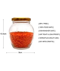 BEAU ENTERPRISE matka shape spices masala liquid candy cookies kitchen container pickle jars 350 ml transparent ( pack of 12 ) storage jar-thumb2