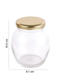 BEAU ENTERPRISE matka shape spices masala liquid candy cookies kitchen container pickle jars 350 ml transparent ( pack of 12 ) storage jar-thumb4