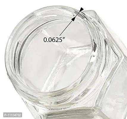 BEAU ENTERPRISE 200 ml hexagonal kitchen storage container jars transparant ( pack of 12 )-thumb5