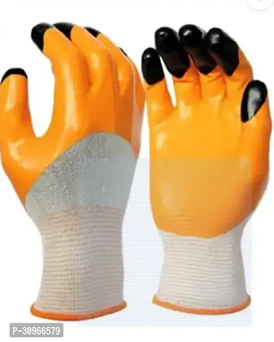 Mens womens Multipurpose Heavy Duty Reusable Washable Nitrile Coated Cotton Work Safety Hand Gloves