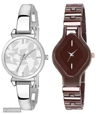 Stylish Multicoloured Analog Stainless Steel Watches For Women-thumb0