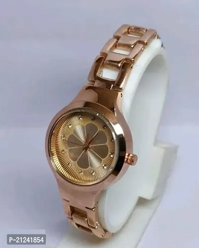 Stylish Golden Analog Stainless Steel Watches For Women-thumb2