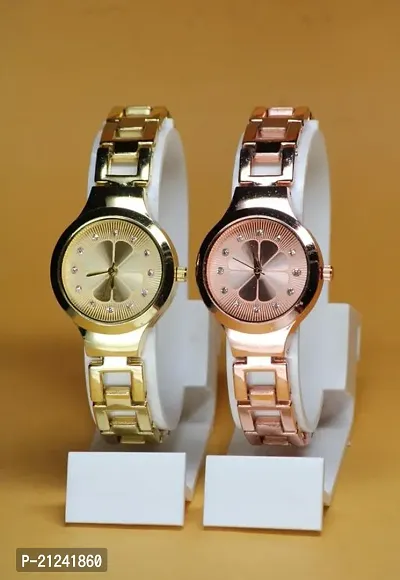Stylish Multicoloured Analog Stainless Steel Watches For Women-thumb0