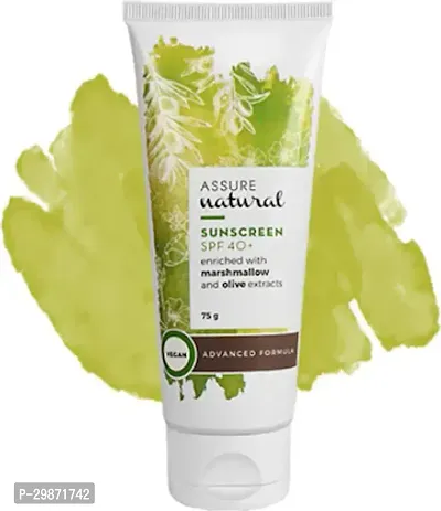 Assure Natural Sunscreen SPF 40 Enriched with Marshmallow And Olive Extracts- 75 Grams