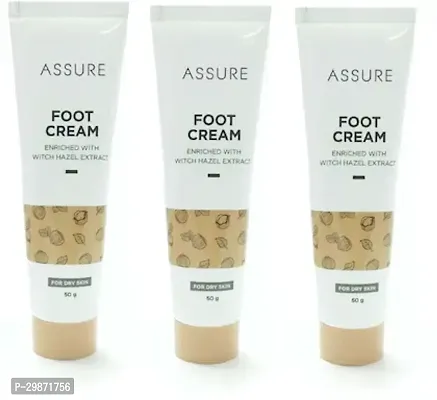 Assure Foot Cream Enriched With Witch Hazel Extract- 50 Grams Each, Pack Of 3-thumb0