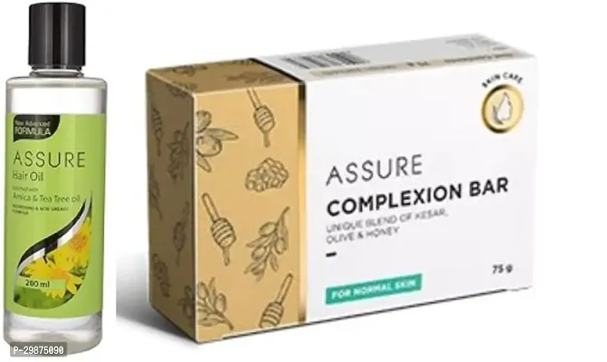 Assure Hair Oil- 200 ml And Complexion Soap Bar- 75 , Pack Of 2