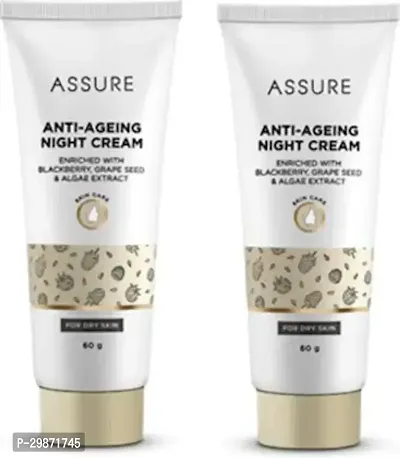 Assure Anti Aging Night Cream Enriched with Blackberry, Grape Seed And Algae Extract - 60 Grams-thumb0