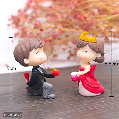 Cute Proposing Couple Miniature Showpiece- Best for Gifting and Home Decor - Height 5.5 cm-thumb2